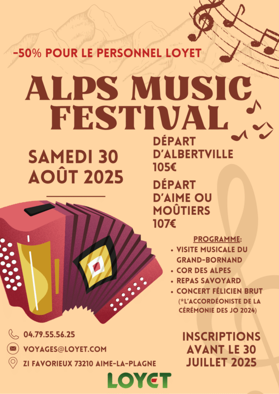 bus sortie musique alpes accordéon visite musicale août concert